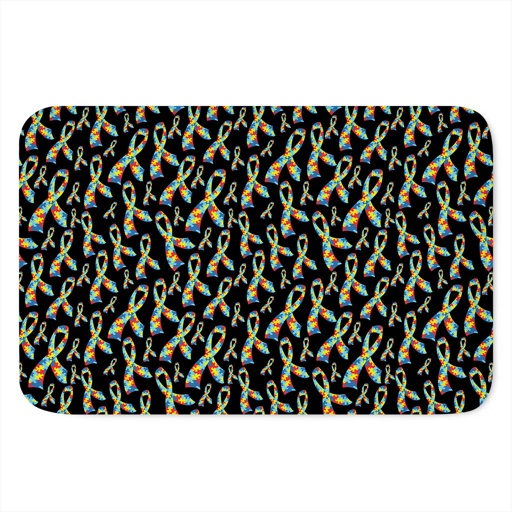 Autism Awareness Ribbon Pattern Print Indoor Door Mat