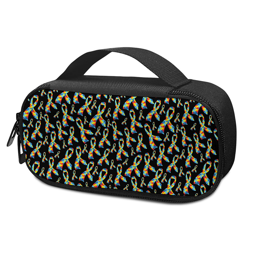 Autism Awareness Ribbon Pattern Print Insulin Cooler Travel Case