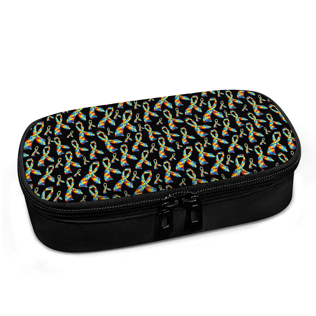 Autism Awareness Ribbon Pattern Print Insulin Cooler Travel Case
