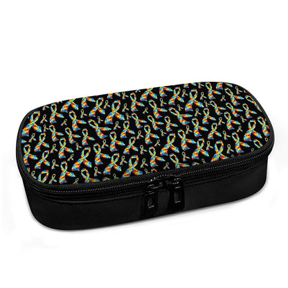 Autism Awareness Ribbon Pattern Print Insulin Cooler Travel Case