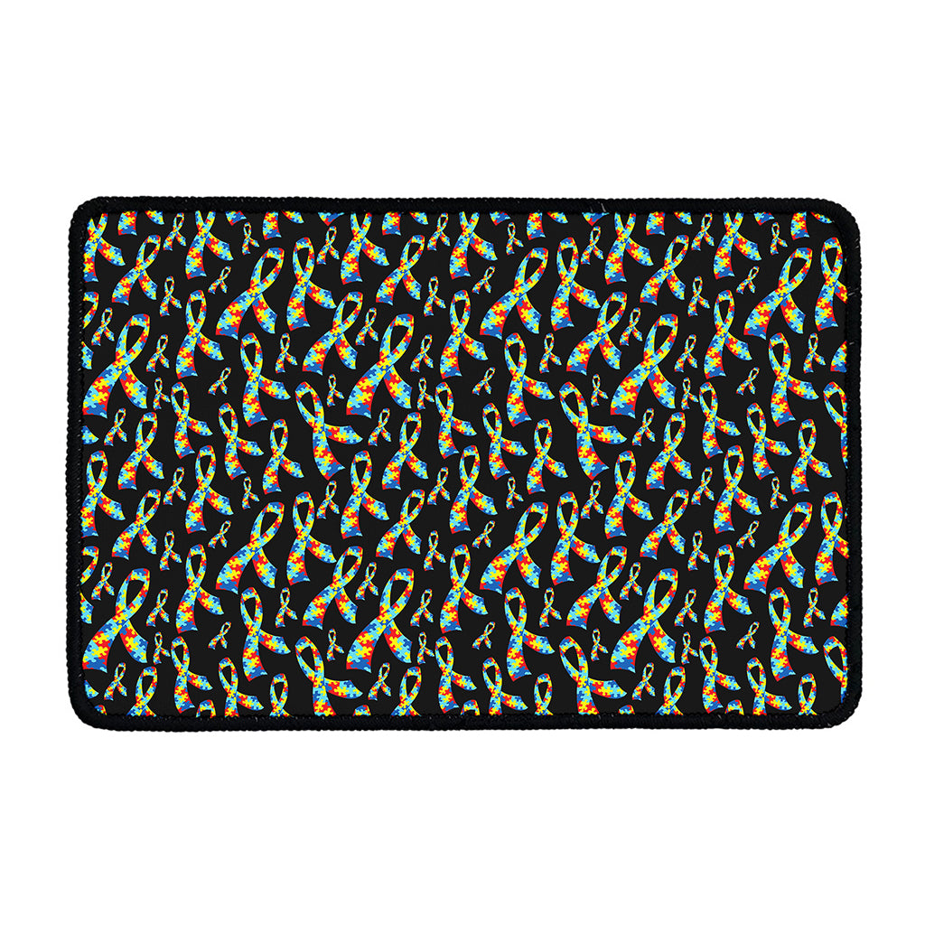 Autism Awareness Ribbon Pattern Print Kitchen Mat
