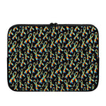 Autism Awareness Ribbon Pattern Print Laptop Sleeve