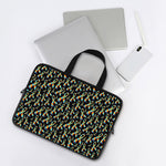Autism Awareness Ribbon Pattern Print Laptop Sleeve With Handle