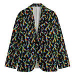 Autism Awareness Ribbon Pattern Print Men's Blazer