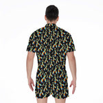 Autism Awareness Ribbon Pattern Print Men's Rompers