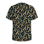 Autism Awareness Ribbon Pattern Print Men's Sports T-Shirt