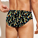 Autism Awareness Ribbon Pattern Print Men's Swim Briefs