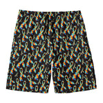 Autism Awareness Ribbon Pattern Print Men's Swim Trunks