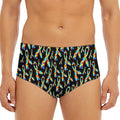 Autism Awareness Ribbon Pattern Print Men's Triangle Swim Briefs