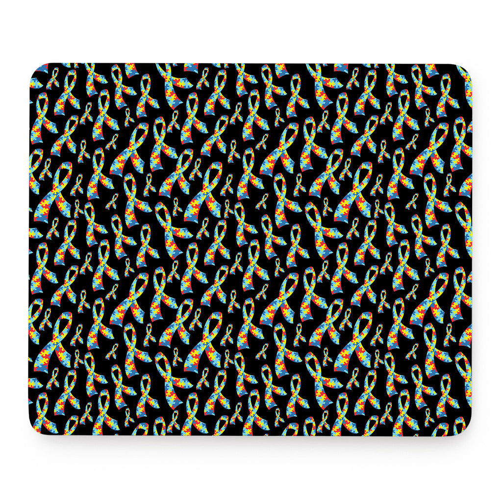 Autism Awareness Ribbon Pattern Print Mouse Pad