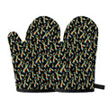 Autism Awareness Ribbon Pattern Print Oven Mitts