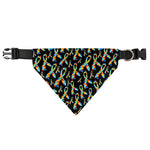 Autism Awareness Ribbon Pattern Print Over The Collar Dog Bandana