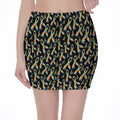 Autism Awareness Ribbon Pattern Print Pencil Mini Skirt