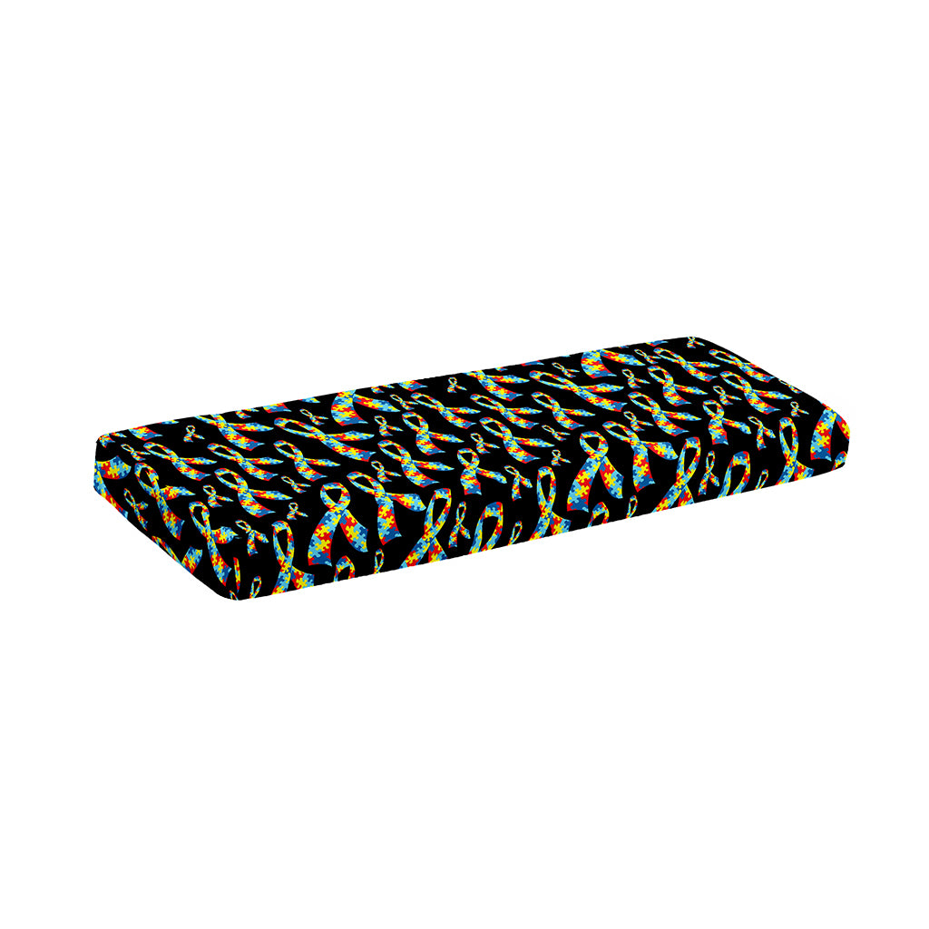 Autism Awareness Ribbon Pattern Print Piano Keyboard Cover