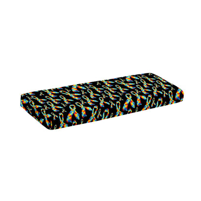 Autism Awareness Ribbon Pattern Print Piano Keyboard Cover