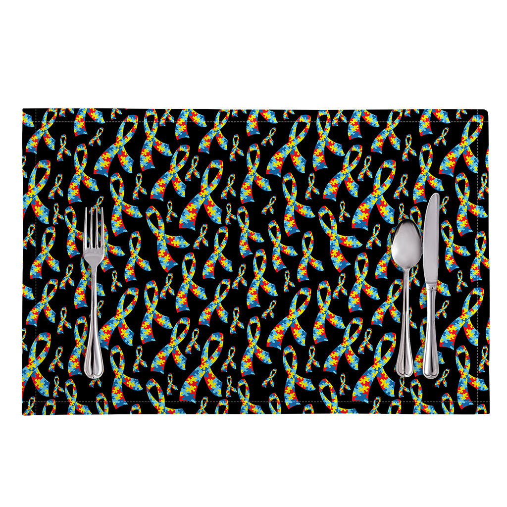 Autism Awareness Ribbon Pattern Print Placemat