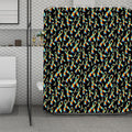 Autism Awareness Ribbon Pattern Print Polyester Shower Curtain