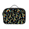 Autism Awareness Ribbon Pattern Print Portable Lunch Bag