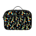 Autism Awareness Ribbon Pattern Print Portable Lunch Bag