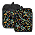 Autism Awareness Ribbon Pattern Print Pot Holders With Pocket