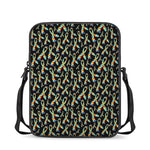 Autism Awareness Ribbon Pattern Print Rectangular Crossbody Bag