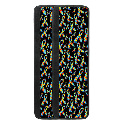 Autism Awareness Ribbon Pattern Print Refrigerator Handle Covers