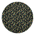 Autism Awareness Ribbon Pattern Print Round Blanket