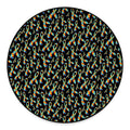 Autism Awareness Ribbon Pattern Print Round Floor Mat