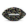 Autism Awareness Ribbon Pattern Print Rugby Ball