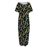 Autism Awareness Ribbon Pattern Print Short Sleeve Long Nightdress