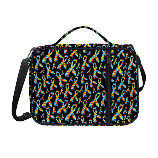 Autism Awareness Ribbon Pattern Print Shoulder Strap Bible Bag