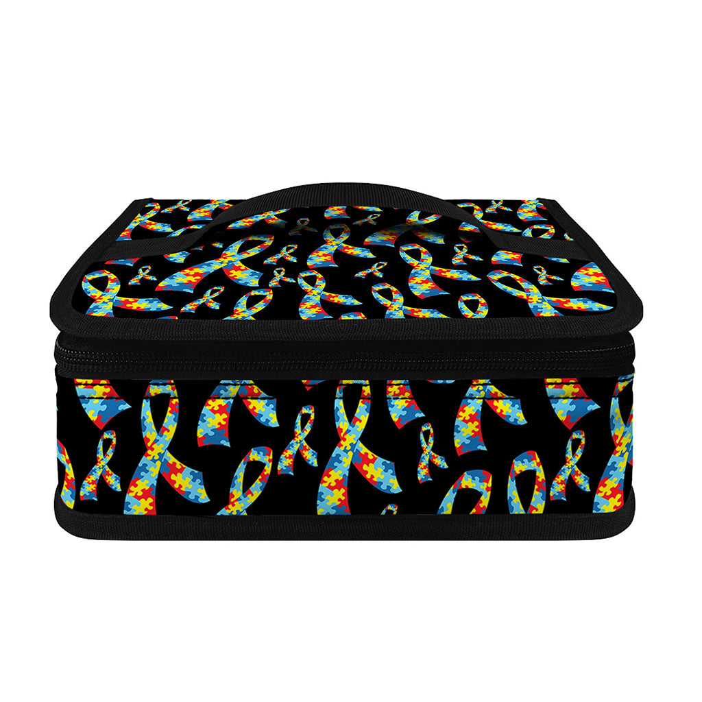 Autism Awareness Ribbon Pattern Print Small Lunch Bag