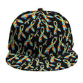 Autism Awareness Ribbon Pattern Print Snapback Cap