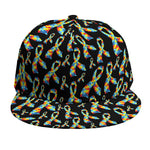 Autism Awareness Ribbon Pattern Print Snapback Cap