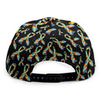 Autism Awareness Ribbon Pattern Print Snapback Cap