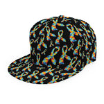 Autism Awareness Ribbon Pattern Print Snapback Cap