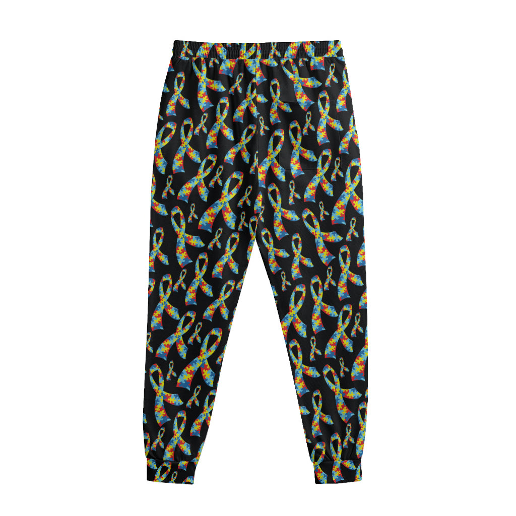 Autism Awareness Ribbon Pattern Print Sweatpants