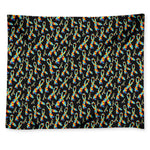 Autism Awareness Ribbon Pattern Print Tapestry