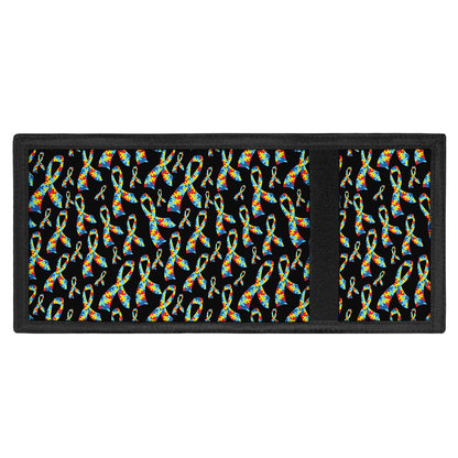 Autism Awareness Ribbon Pattern Print Trifold Wallet