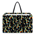 Autism Awareness Ribbon Pattern Print Utility Tote Bag