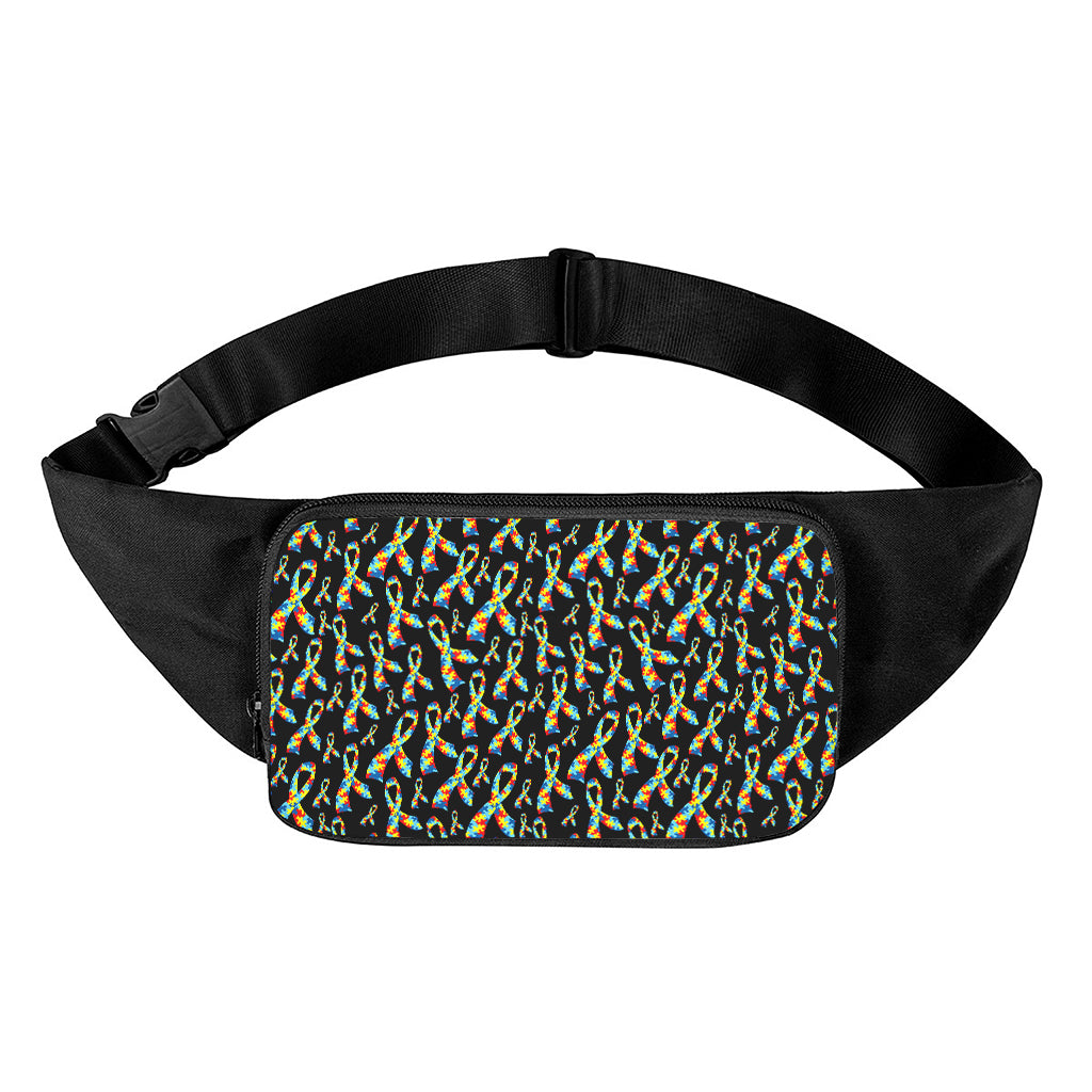 Autism Awareness Ribbon Pattern Print Waist Bag