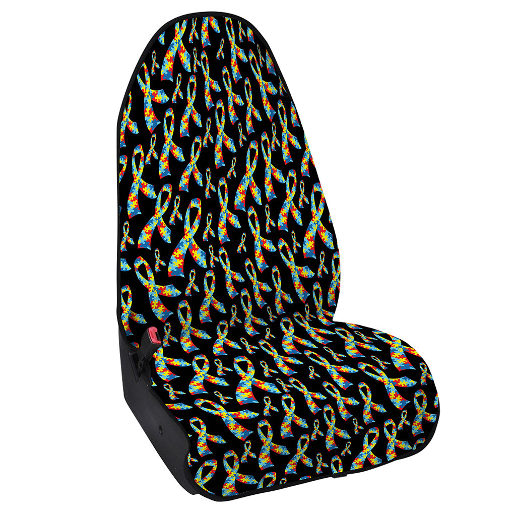 Autism Awareness Ribbon Pattern Print Waterproof Car Seat Cover