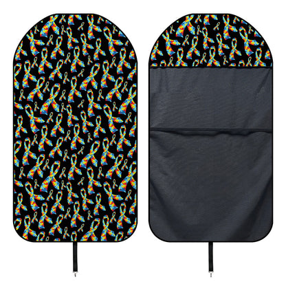 Autism Awareness Ribbon Pattern Print Waterproof Car Seat Cover