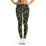 Autism Awareness Ribbon Pattern Print Women's Leggings