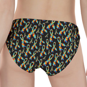 Autism Awareness Ribbon Pattern Print Women's Panties