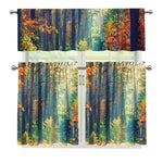 Autumn Forest Print 3 Piece Kitchen Curtains
