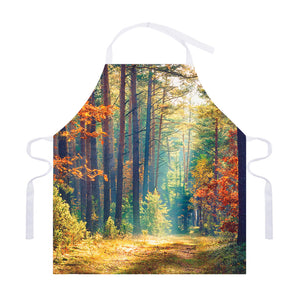 Autumn Forest Print Adjustable Apron