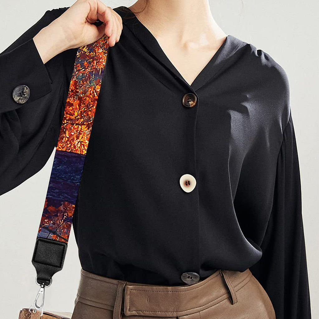 Autumn Forest Print Bag Strap