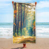 Autumn Forest Print Beach Towel