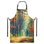 Autumn Forest Print Bib Apron With Pocket